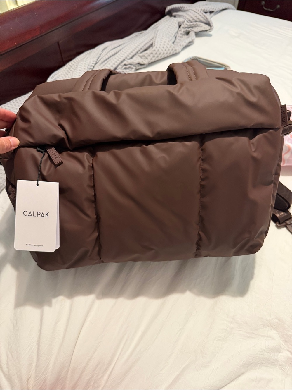 Calpak Luka Duffell in Walnut, REGULAR SIZE